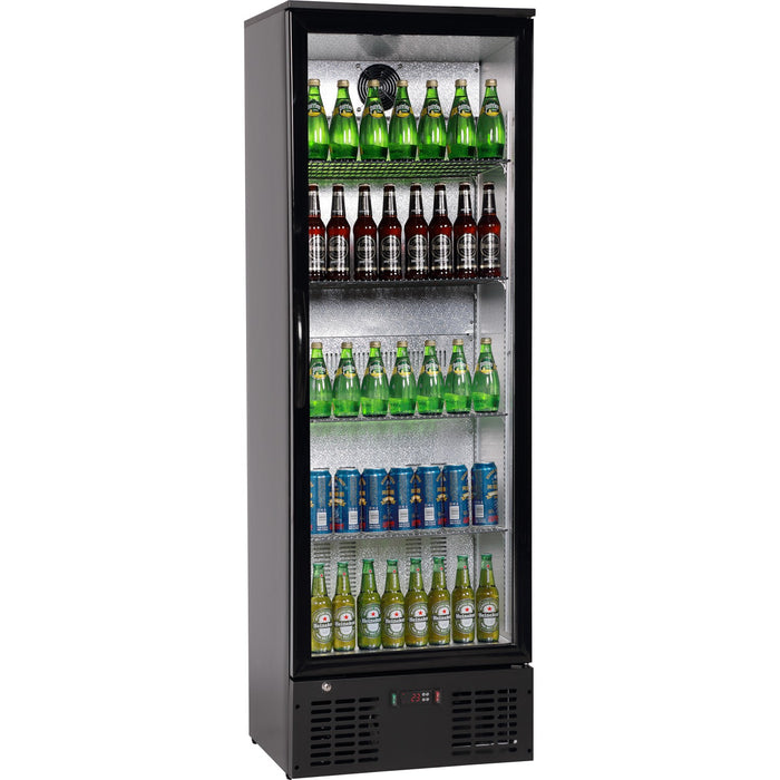 B GRADE Commercial Bar bottle cooler Upright Single door 300 litres Black |  LG310H B GRADE