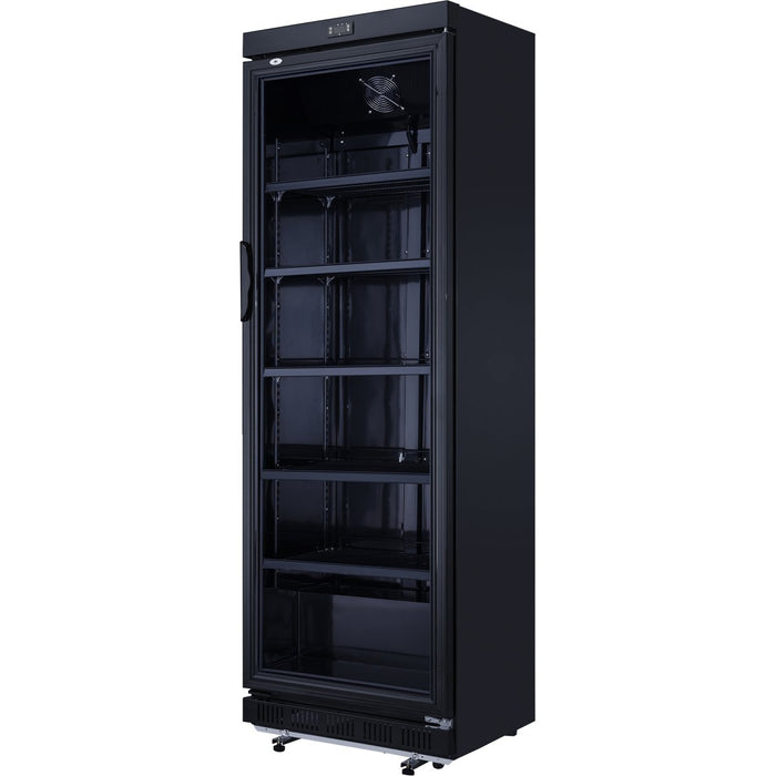 B GRADE Commercial Drink cooler Upright 402 litres Dynamic cooling Hinged glass door Black |  LG402PFBLACK B GRADE