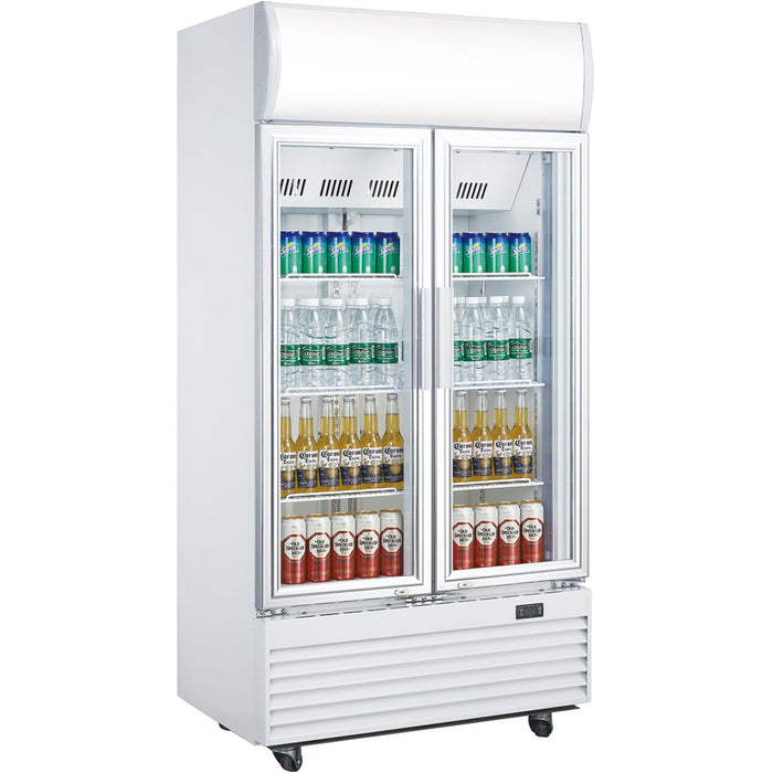 Commercial Bottle cooler 600 litres Fan assisted cooling Hinged doors White |  LG600F