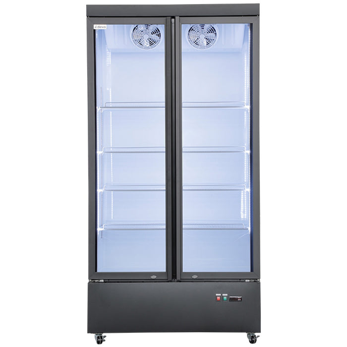 Commercial Display Refrigerator with Double Glass door 630 litres Black |  LG882M2WP