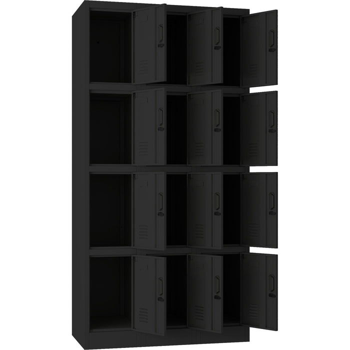 Commercial Black 12 Door Locker 900x400x1800mm | Locker12 Twblack Makfry