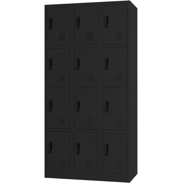 Commercial Black 12 Door Locker 900x400x1800mm | Locker12 Twblack Makfry