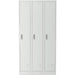 B GRADE Commercial Grey Three Door Locker with Clothes Hanger, Fixed Shelf and Mirror 900x450x1800mm |  LOCKER3TW B GRADE Makfry
