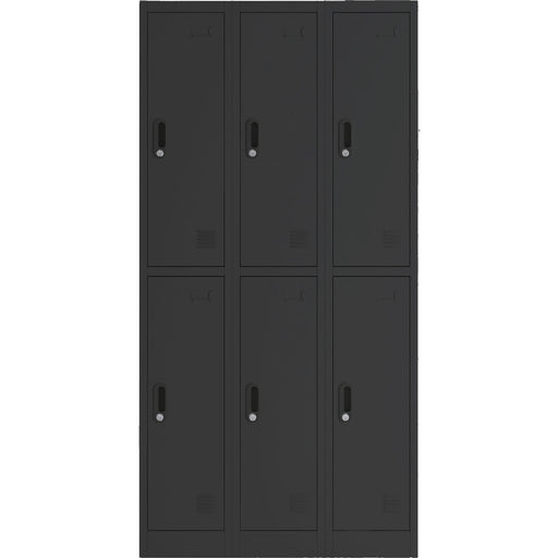Commercial Black 6 Door Locker 900x450x1800mm |  Locker6 Twblack Makfry