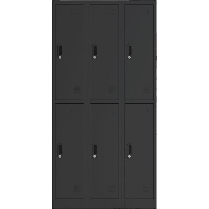 Commercial Black 6 Door Locker 900x450x1800mm |  Locker6 Twblack Makfry