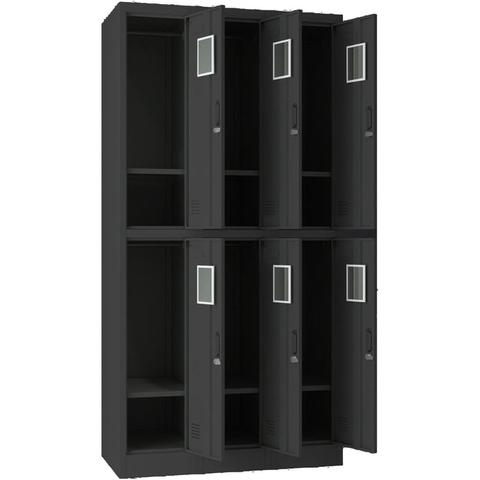 Commercial Black 6 Door Locker 900x450x1800mm |  Locker6 Twblack Makfry