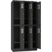 Commercial Black 6 Door Locker 900x450x1800mm |  Locker6 Twblack Makfry
