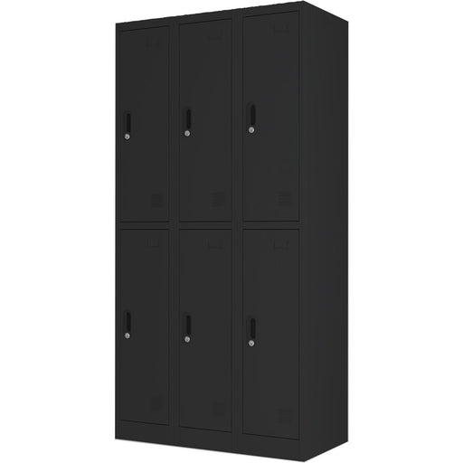 Commercial Black 6 Door Locker 900x450x1800mm |  Locker6 Twblack Makfry