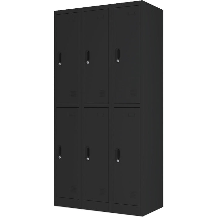 Commercial Black 6 Door Locker 900x450x1800mm |  Locker6 Twblack Makfry