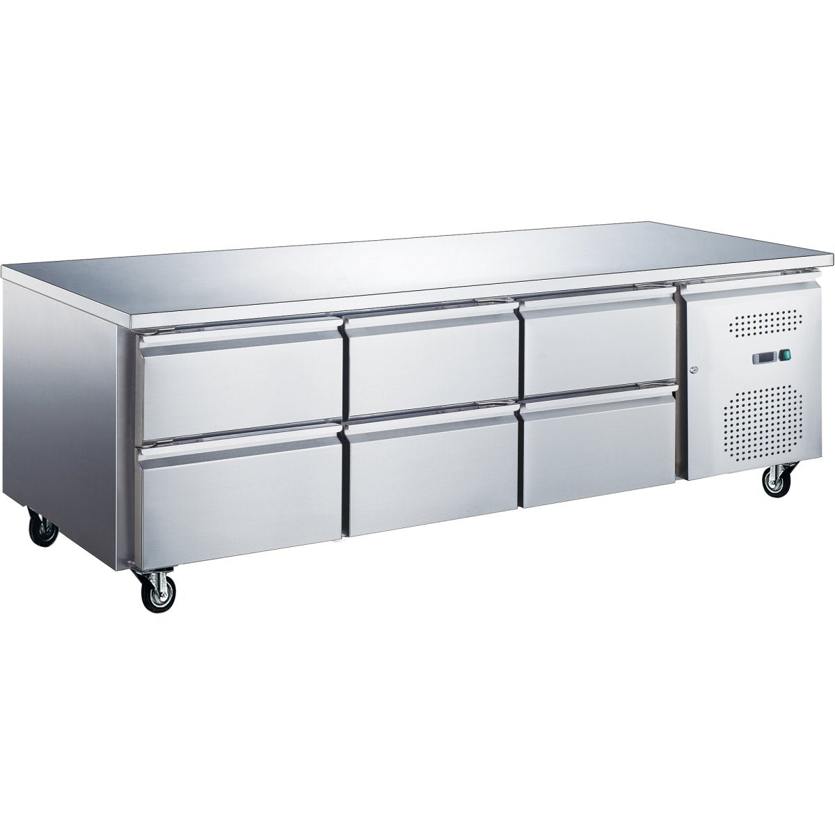 Professional Low Refrigerated Counter / Chef Base 6 Drawers 1795x700x6 ...