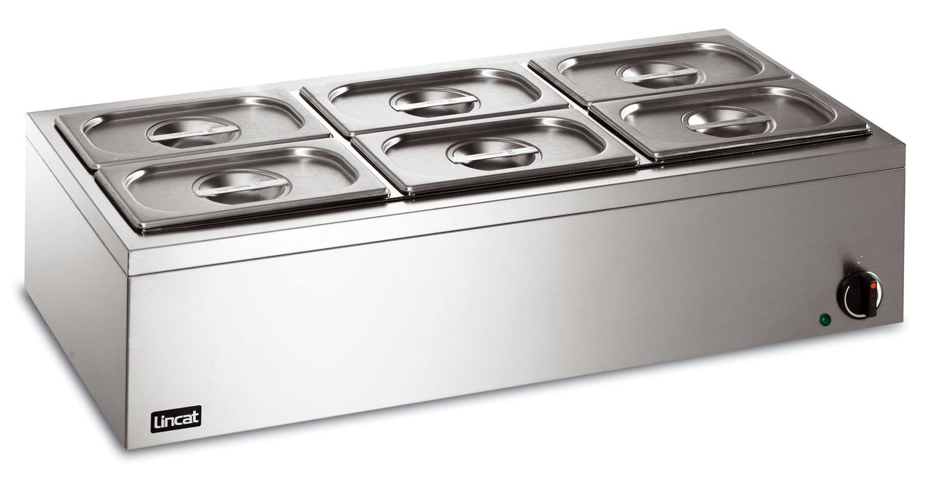 Lynx Electric Counter-top Bain Marie - Dry Heat - inc. 6 x 1/4 GN Dishes - W 850 mm - 0.75 kW