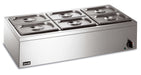 Lynx Electric Counter-top Bain Marie - Dry Heat - inc. 6 x 1/4 GN Dishes - W 850 mm - 0.75 kW