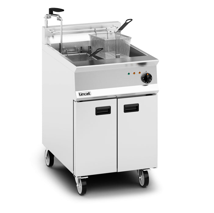 Opus Electric Free-standing Single Tank Fryer with Pumped Filtration - 2 Baskets - W 600 mm - 22.0 kW
