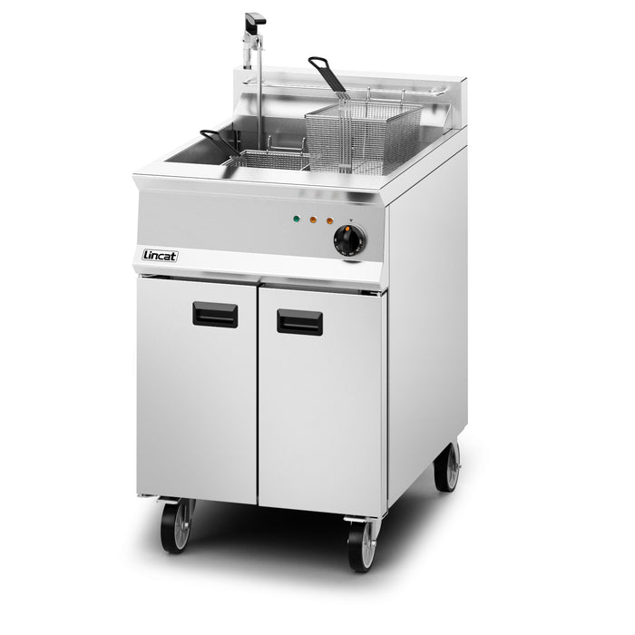 Opus Electric Free-standing Single Tank Fryer with Pumped Filtration - 2 Baskets - W 600 mm - 22.0 kW