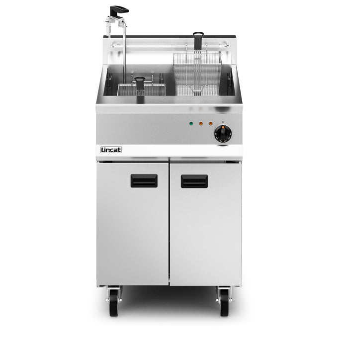 Opus Electric Free-standing Single Tank Fryer with Pumped Filtration - 2 Baskets - W 600 mm - 22.0 kW