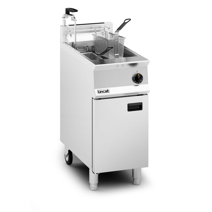 Opus Propane Gas Free-standing Single Tank Fryer with Pumped Filtration - 2 Baskets - W 400 mm - 23.0 kW