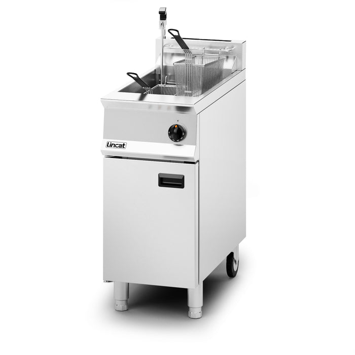 Opus Propane Gas Free-standing Single Tank Fryer with Pumped Filtration - 2 Baskets - W 400 mm - 23.0 kW