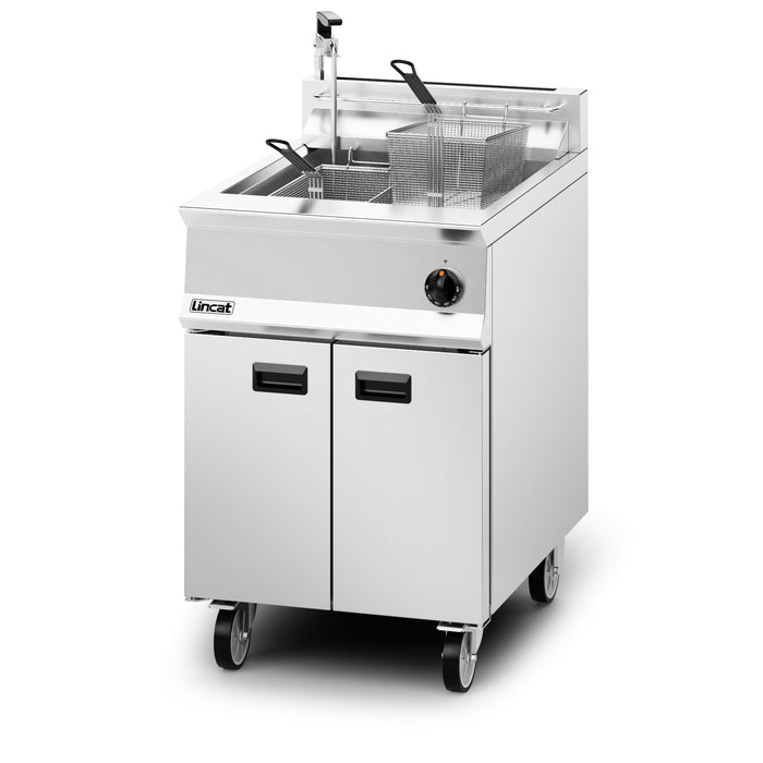 Opus Propane Gas Free-standing Single Tank Fryer with Pumped Filtration - 2 Baskets - W 600 mm - 30.0 kW