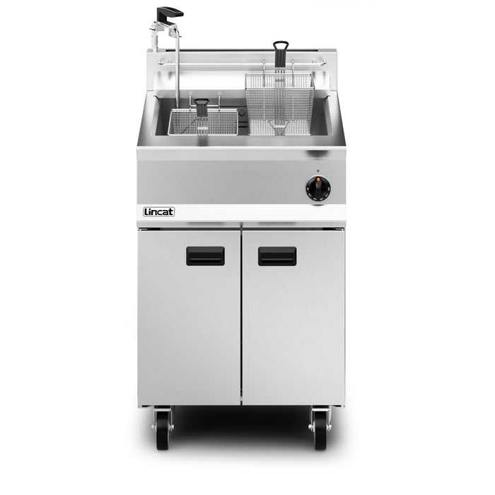 Opus Propane Gas Free-standing Single Tank Fryer with Pumped Filtration - 2 Baskets - W 600 mm - 30.0 kW