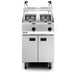 Opus Propane Gas Free-standing Twin Tank Fryer with Pumped Filtration - 2 Baskets - W 600 mm - 32.0 kW