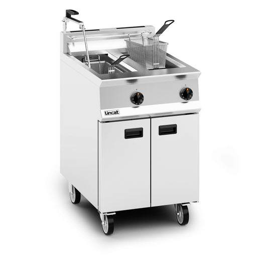 Opus Propane Gas Free-standing Twin Tank Fryer with Pumped Filtration - 2 Baskets - W 600 mm - 32.0 kW