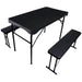 Folding Wood Grain Beer and Picnic Table with Benches Plastic |  HQM108 Makfry