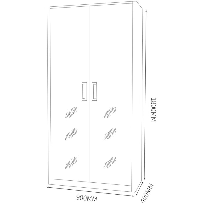 B GRADE Commercial Stainless Steel Cleaning Cabinet 2 Doors 900x400x1800mm |  MBSS201H1802DCC B GRADE