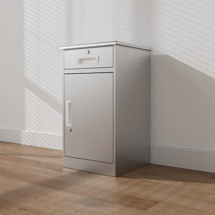 Commercial Stainless Steel Cabinet with 1 Door & 1 Drawer 400x400x750mm |  MBSS201H751DC Makfry