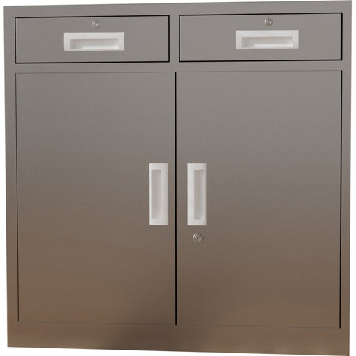 Commercial Stainless Steel Cabinet With 2 Doors &Amp; 2 Drawers 900x400x900mm | Mbss201 H902 Dc Makfry