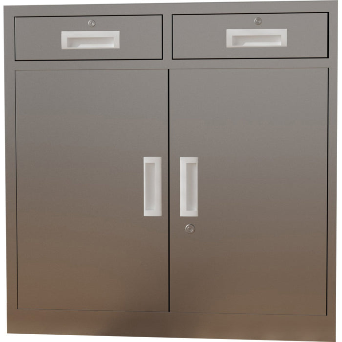 B Grade Commercial Stainless Steel Cabinet With 2 Doors &Amp; 2 Drawers 900x400x900mm | Mbss201 H902 Dc B Grade Makfry