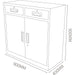 Commercial Stainless Steel Cabinet With 2 Doors &Amp; 2 Drawers 900x400x900mm | Mbss201 H902 Dc Makfry