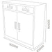 B Grade Commercial Stainless Steel Cabinet With 2 Doors &Amp; 2 Drawers 900x400x900mm | Mbss201 H902 Dc B Grade Makfry