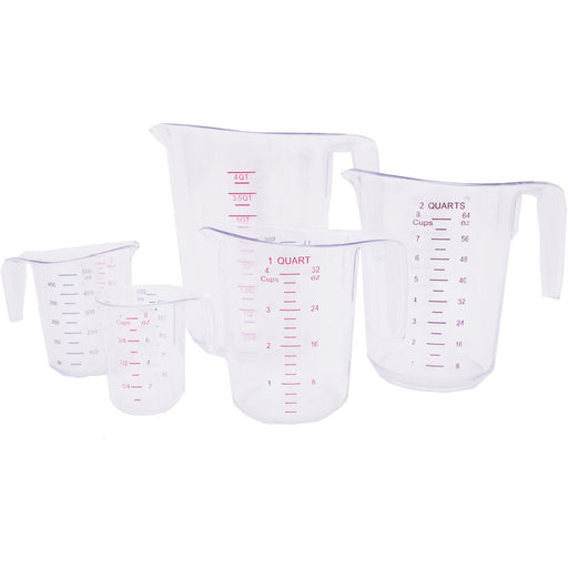 Set of 5 pcs Polycarbonate Measuring Jugs Heavy duty |  MC5 Makfry