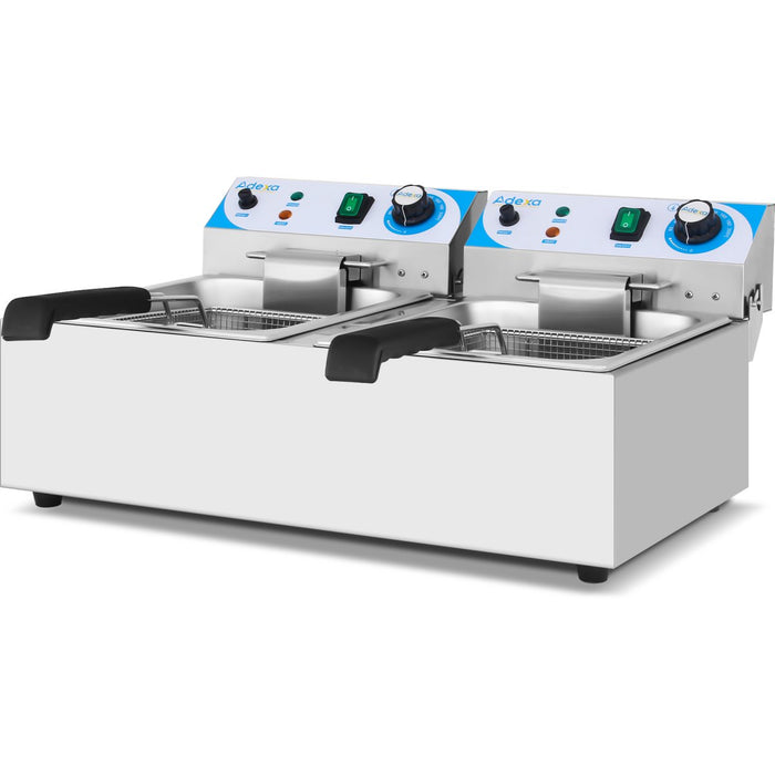 Commercial Twin Fryer Electric 10+10 litre 6kW Countertop |  MAREF102A