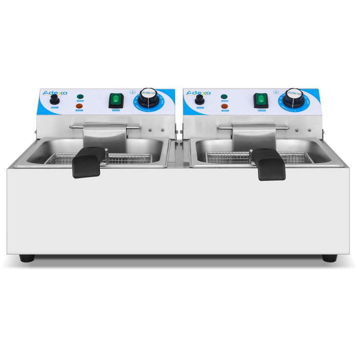 Commercial Twin Fryer Electric 10+10 litre 6kW Countertop |  MAREF102A