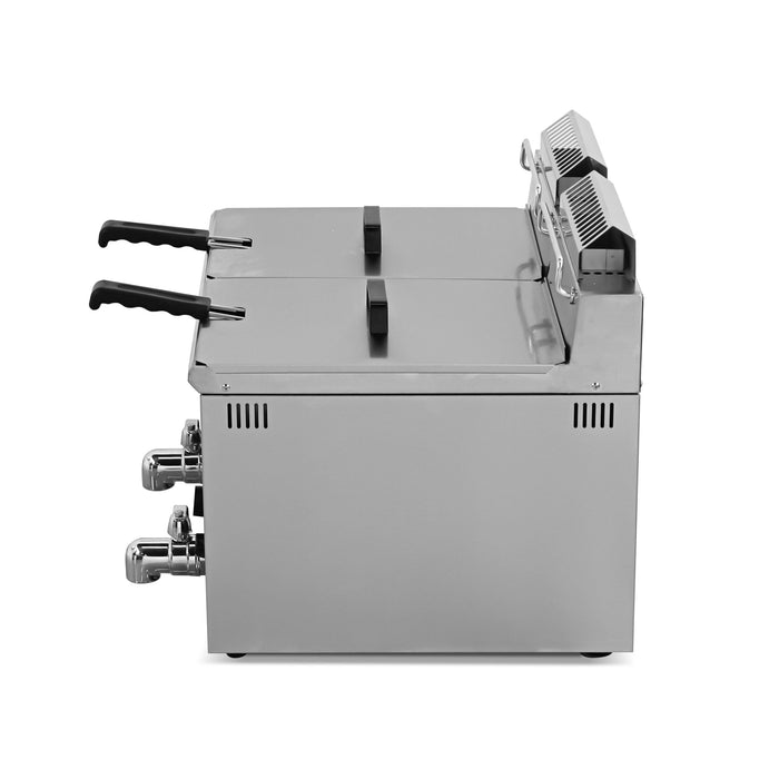Infernus Countertop Twin Tank Gas Fryer NG Canmac Catering Equipment