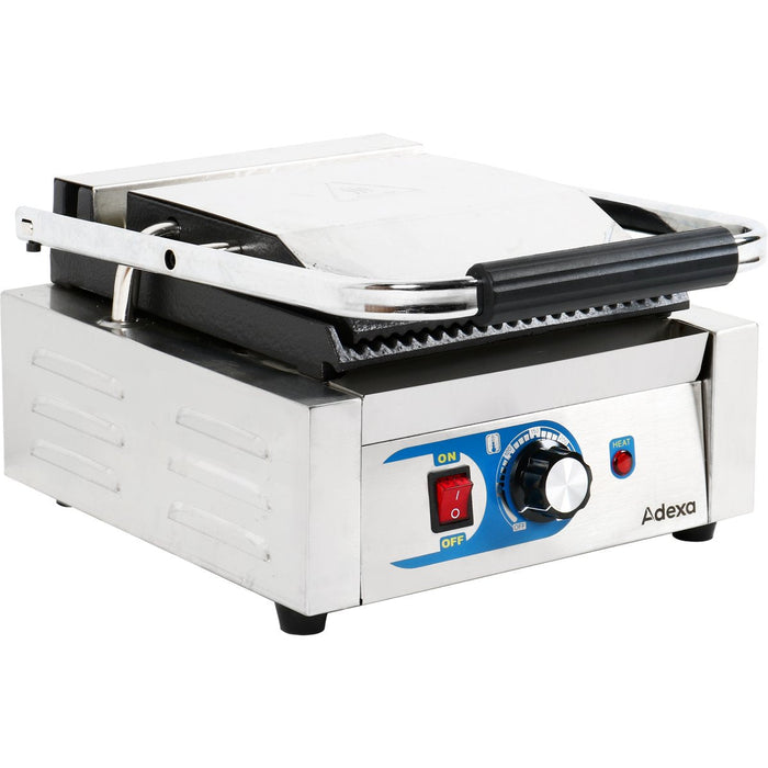 Heavy Duty Panini Contact grill Single Ribbed |  MLP811 Makfry