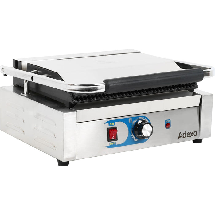 Heavy Duty Panini Contact Grill Large Ribbed |  Mlp811 E Makfry