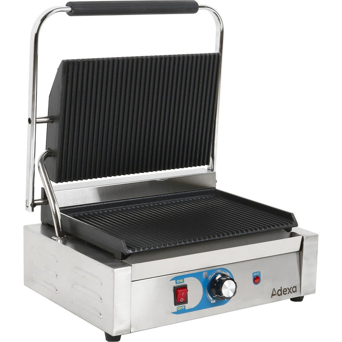 Heavy Duty Panini Contact Grill Large Ribbed |  Mlp811 E Makfry