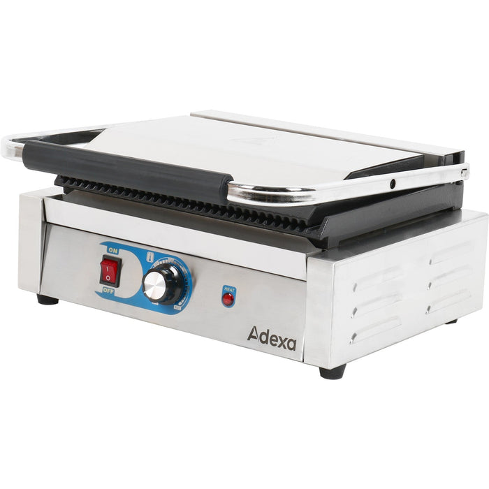 Heavy Duty Panini Contact Grill Large Ribbed |  Mlp811 E Makfry
