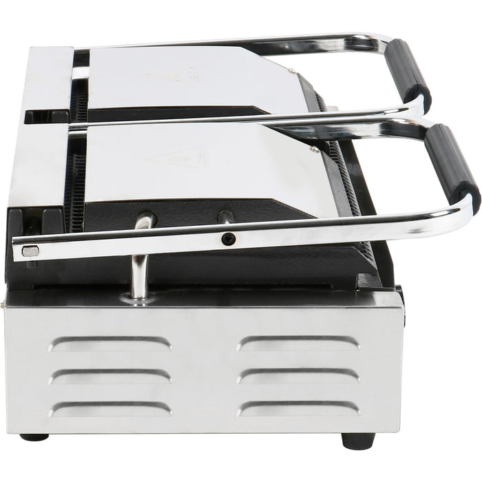 B GRADE Heavy Duty Twin Panini Contact grill Dual Zone 1.8kW Ribbed |  MLP813 B GRADE