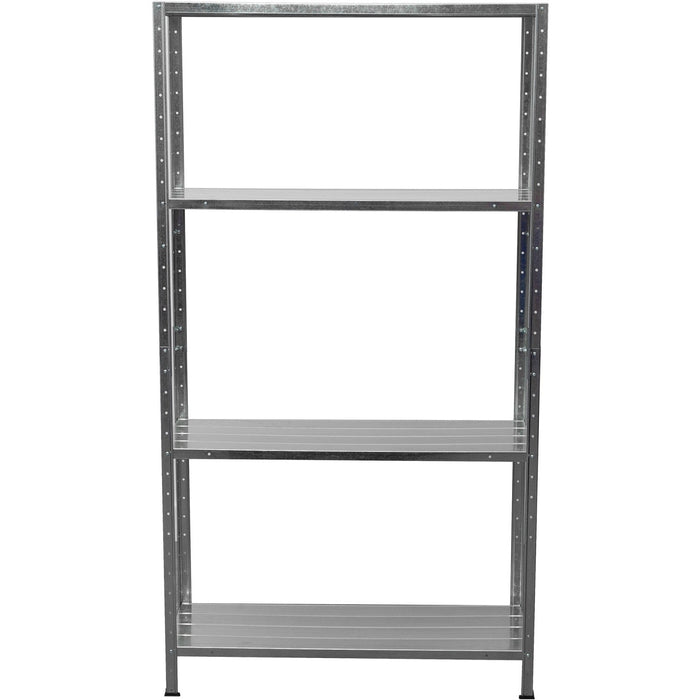 Commercial Galvanized Steel 4 Tier Shelving Unit 180kg Loading Capacity 900x300x1672mm |  MS43 Makfry