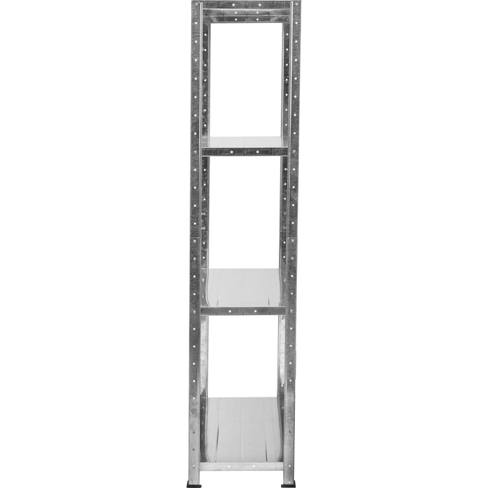 Commercial Galvanized Steel 4 Tier Shelving Unit 180kg Loading Capacity 900x300x1672mm |  MS43 Makfry