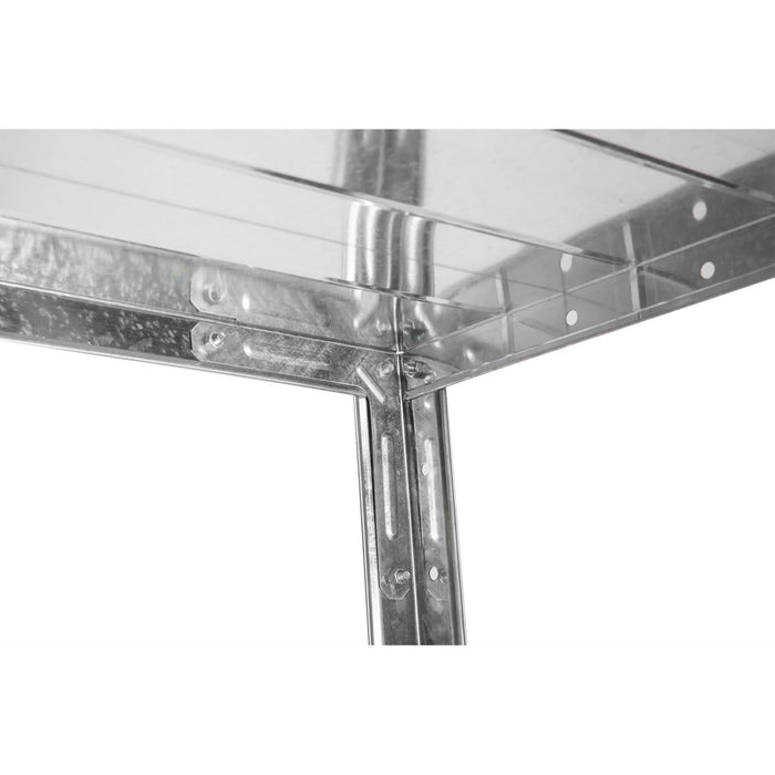 Commercial Galvanized Steel 4 Tier Shelving Unit 180kg Loading Capacity 900x300x1672mm |  MS43 Makfry