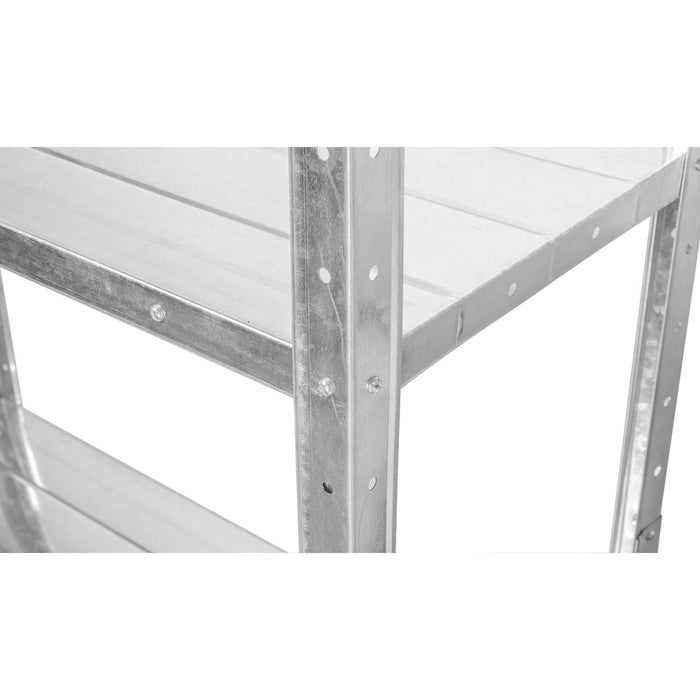 Commercial Galvanized Steel 4 Tier Shelving Unit 180kg Loading Capacity 900x300x1672mm |  MS43 Makfry