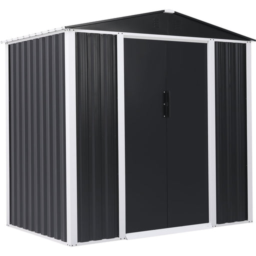 Metal Shed With Sliding Door &Amp; Zinc Frame Width 1950mm Depth 1230mm | Msa01 Makfry