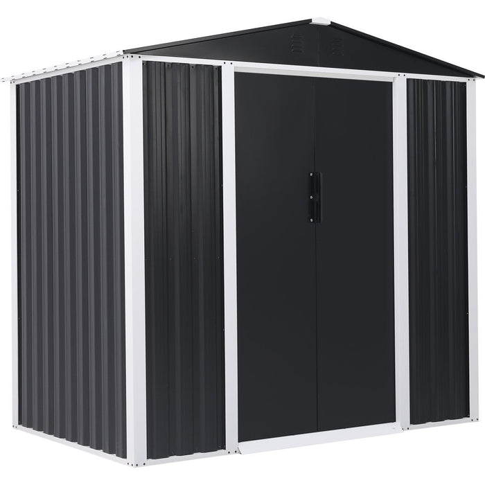 Metal Shed With Sliding Door &Amp; Zinc Frame Width 1950mm Depth 1230mm | Msa01 Makfry