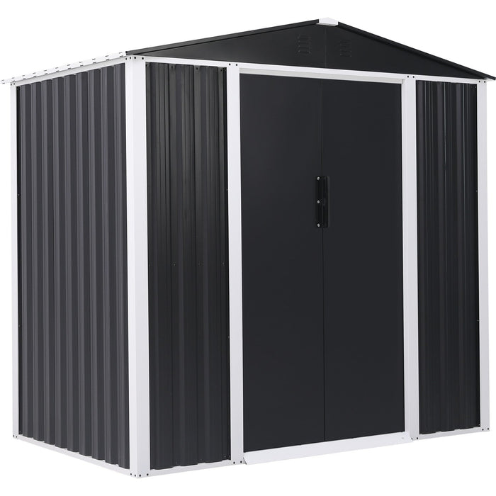 B GRADE Metal Shed with Sliding door & Zinc Frame Width 1950mm Depth 1230mm  |  MSA01 B GRADE Makfry