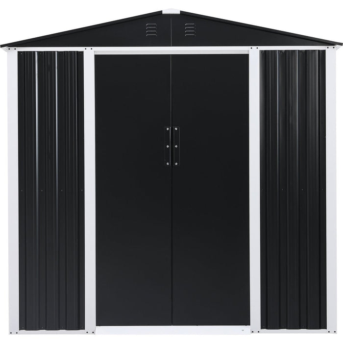 Metal Shed With Sliding Door &Amp; Zinc Frame Width 1950mm Depth 1230mm | Msa01 Makfry