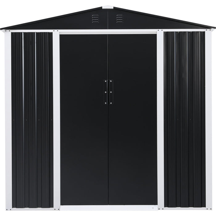 B GRADE Metal Shed with Sliding door & Zinc Frame Width 1950mm Depth 1230mm  |  MSA01 B GRADE Makfry